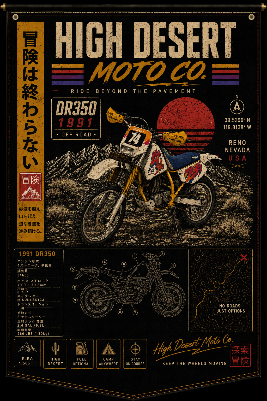 HDMC Sticker - Japanese Poster